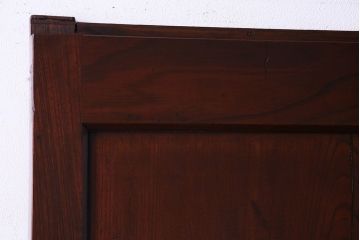 和製アンティーク　総ケヤキ材　力強い杢目が重厚感を醸し出す板戸(建具、引き戸)2枚組
