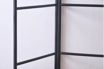 アンティーク雑貨　昭和初期　可憐な梅の花があしらわれた二つ折り衣桁(着物掛け)