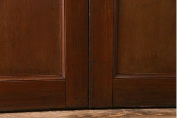 昭和レトロ　両開き　モールガラス入り!　大振りサイズが魅力的な親子ドア(建具、扉、木製ドア)1対
