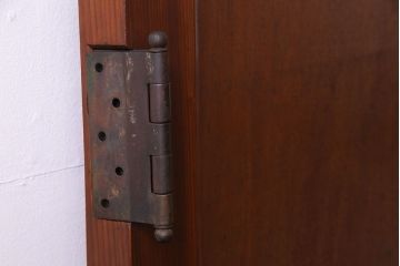 昭和レトロ　両開き　モールガラス入り!　大振りサイズが魅力的な親子ドア(建具、扉、木製ドア)1対