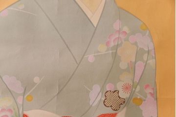 アンティーク雑貨　1960年頃当時物　日本酒「銘酒　岩手川」　昭和レトロなポスター(広告、ディスプレイ)