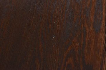 レトロ家具　昭和レトロ　ナラ材製　古い木の落ち着いた雰囲気が魅力の薄型デスク(片袖机、在宅ワーク、在宅用作業台、ワークデスク)