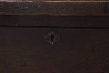 レトロ家具　昭和レトロ　ナラ材製　古い木の落ち着いた雰囲気が魅力の薄型デスク(片袖机、在宅ワーク、在宅用作業台、ワークデスク)