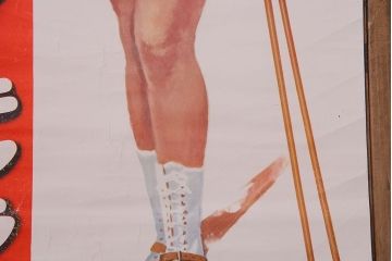 アンティーク雑貨　昭和30年代当時物　「フルヤのウインターキャラメル」　昭和レトロなポスター(広告、ディスプレイ)