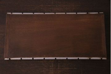 アンティーク雑貨　アイアンと木の組み合わせが粋なブックスタンド(本立て)