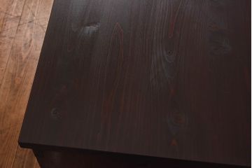 アンティーク家具　前板ケヤキ材　明治期　上品な雰囲気漂う二本松箪笥ローボード(衣装箪笥、リビングボード)