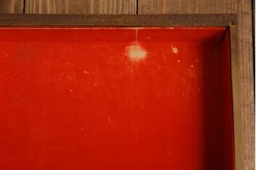 アンティーク雑貨　ビンテージ　直線的なデザインのシンプルなソーイングボックス(裁縫箱、小物入れ)