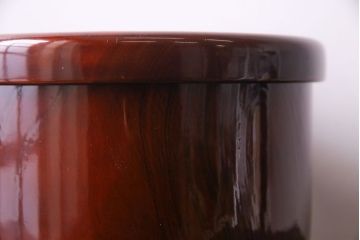 アンティーク雑貨　和製アンティーク　ケヤキ材刳り貫き　漆塗りが美しいおひつ(飯櫃)