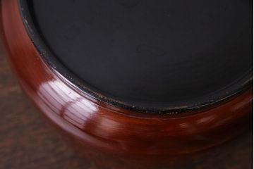 アンティーク雑貨　和製アンティーク　ケヤキ材刳り貫き　漆塗りが美しいおひつ(飯櫃)