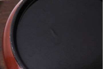 アンティーク雑貨　和製アンティーク　ケヤキ材刳り貫き　漆塗りが美しいおひつ(飯櫃)