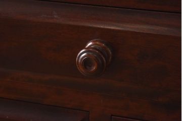 中古　北海道民芸家具　美しい杢目が目をひく落ち着いた雰囲気のチェスト(引き出し、箪笥)