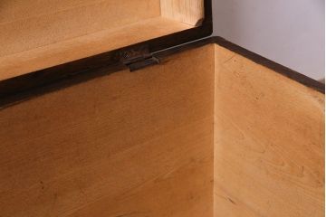 アンティーク雑貨　昭和レトロ　たっぷり収納できる蓋付き木箱(収納箱、薬箱、ツールボックス)
