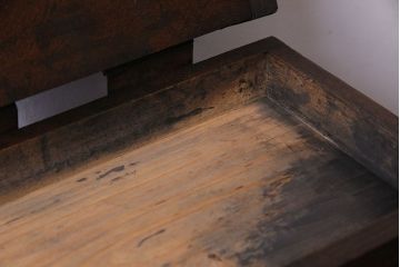 アンティーク雑貨　和製アンティーク　栓材　古さを感じさせる木の風合いが魅力的な硯箱(小引き出し、小物入れ、木箱)