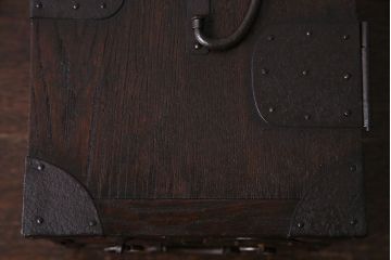 アンティーク雑貨　和製アンティーク　栓材　古さを感じさせる木の風合いが魅力的な硯箱(小引き出し、小物入れ、木箱)