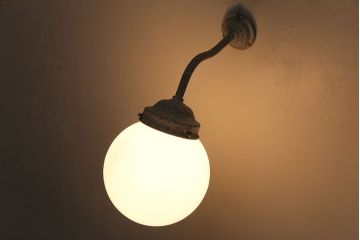 昭和レトロ　丸いフォルムが愛らしいウォールランプ(壁掛け照明)(3)