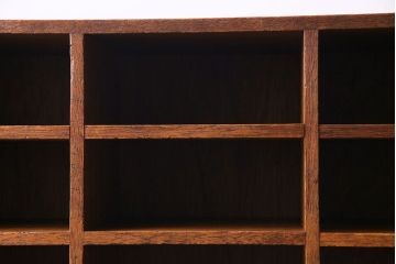 レトロ家具　幼稚園で使われていたレトロな魅力あふれるロッカー・3列(オープンラック、収納棚)(1)