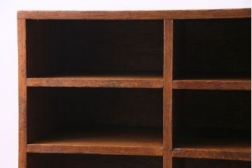 レトロ家具　幼稚園で使われていたレトロな魅力あふれるロッカー・2列(オープンラック、収納棚)