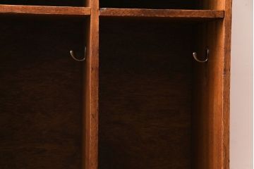 レトロ家具　幼稚園で使われていたレトロな魅力あふれるロッカー・2列(オープンラック、収納棚)