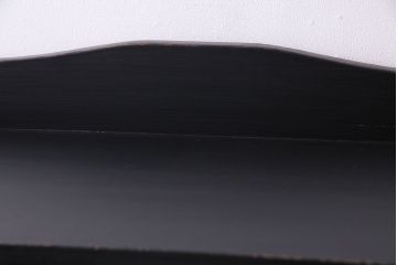 ペイント家具　レトロシックなモールガラス入りブックケース(本箱、キャビネット、収納棚、戸棚)