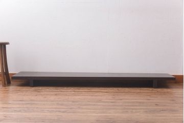アンティーク家具　古民具・骨董　朴の木　深い色味の一枚板が魅力の裁ち板(作業台・ローテーブル・ローボード)