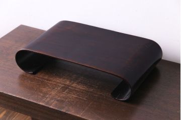 アンティーク雑貨　和製アンティーク　高級唐木材製!小さな巻き花台(飾り台)