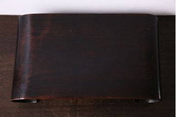 アンティーク雑貨　和製アンティーク　高級唐木材製!小さな巻き花台(飾り台)