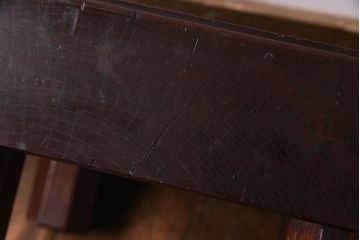 アンティーク雑貨　和製アンティーク　極厚!はっきりとした木目が印象的な総ケヤキ材の将棋盤(飾り台)