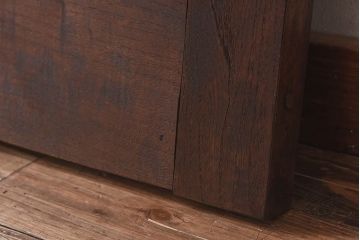 アンティーク雑貨　古材　ニレ材　渋みを活かしたDIYにおすすめの一枚板(木材、材料)
