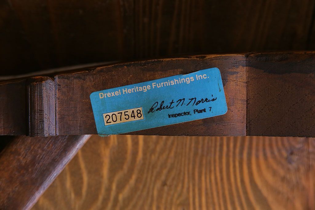 中古　DREXEL HERITAGE(ドレクセルヘリテイジ)　old continent(オールドコンチネント)　サイドチェア(ダイニングチェア、イス)(定価約28万円)(1)