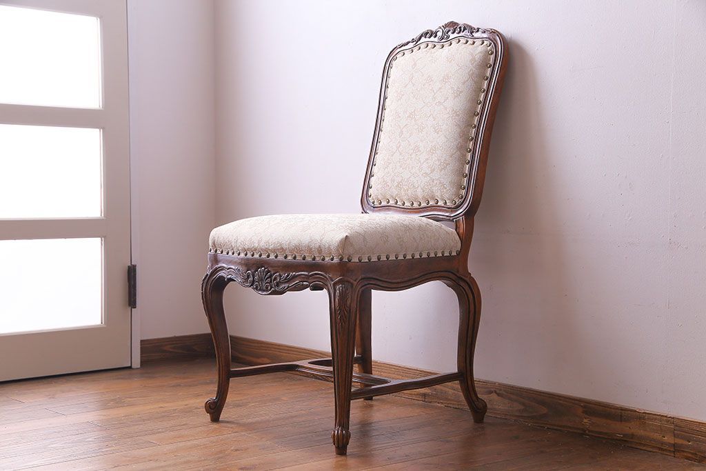 【I様ご成約分】中古　DREXEL HERITAGE(ドレクセルヘリテイジ)　old continent(オールドコンチネント)　高級感漂うダイニングチェア(サイドチェア、イス)(定価約28万円)(1)