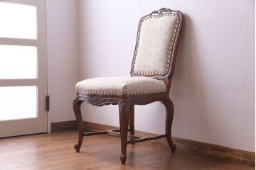 【I様ご成約分】中古　DREXEL HERITAGE(ドレクセルヘリテイジ)　old continent(オールドコンチネント)　高級感漂うダイニングチェア(サイドチェア、イス)(定価約28万円)(1)