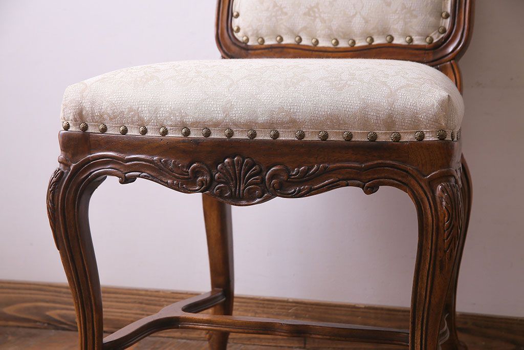 【I様ご成約分】中古　DREXEL HERITAGE(ドレクセルヘリテイジ)　old continent(オールドコンチネント)　高級感漂うダイニングチェア(サイドチェア、イス)(定価約28万円)(1)