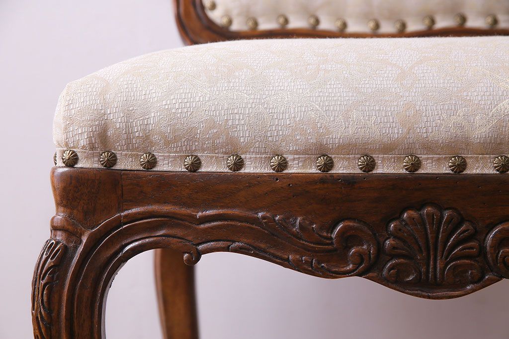 【I様ご成約分】中古　DREXEL HERITAGE(ドレクセルヘリテイジ)　old continent(オールドコンチネント)　高級感漂うダイニングチェア(サイドチェア、イス)(定価約28万円)(1)