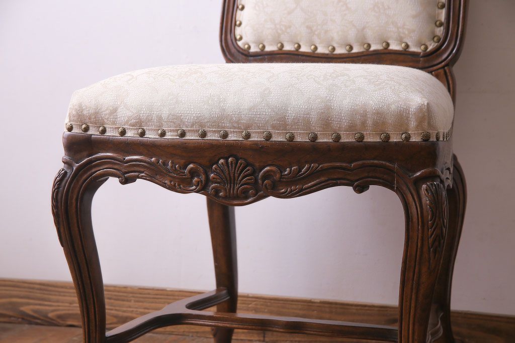 中古　DREXEL HERITAGE(ドレクセルヘリテイジ)　old continent(オールドコンチネント)　高級感漂うダイニングチェア(サイドチェア、イス)(定価約28万円)(2)