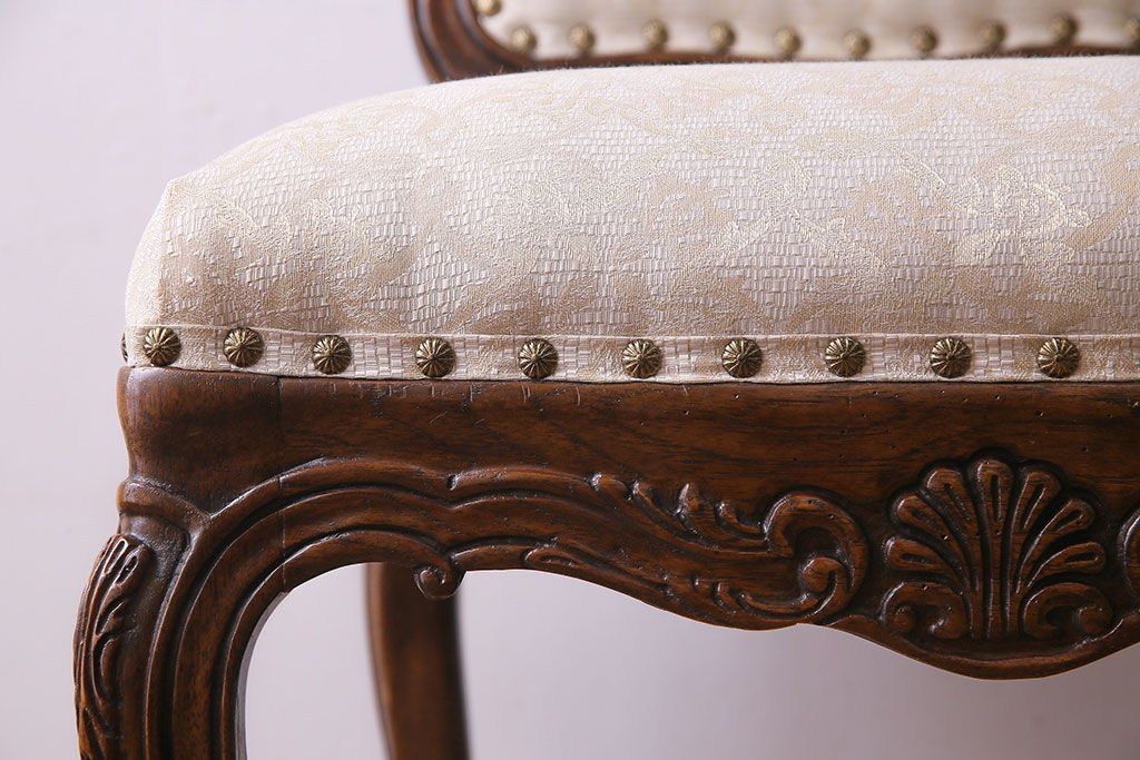 中古　DREXEL HERITAGE(ドレクセルヘリテイジ)　old continent(オールドコンチネント)　高級感漂うダイニングチェア(サイドチェア、イス)(定価約28万円)(2)