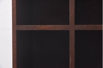 レトロ家具　昭和レトロ　5×4マス　正方形のマス目がすっきりとした印象の収納棚(陳列棚、飾り棚、オープンラック)(1)