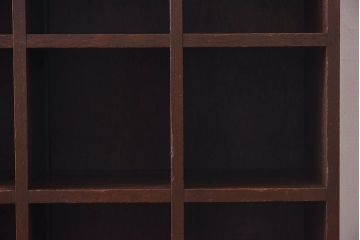 レトロ家具　昭和レトロ　5×4マス　正方形のマス目がすっきりとした印象の収納棚(陳列棚、飾り棚、オープンラック)(1)