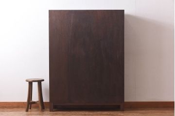レトロ家具　昭和レトロ　5×4マス　正方形のマス目がすっきりとした印象の収納棚(陳列棚、飾り棚、オープンラック)(1)