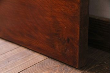 アンティーク雑貨　和製アンティーク　漆塗り　存在感のあるケヤキ一枚板(裁ち板、古材、床材、材料)