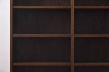 ヴィンテージ家具　ビンテージ　永田良介商店　深い色合いが上品な特注品の本棚(飾り棚、収納棚)