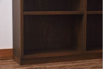ヴィンテージ家具　ビンテージ　永田良介商店　深い色合いが上品な特注品の本棚(飾り棚、収納棚)