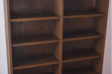 ヴィンテージ家具　ビンテージ　永田良介商店　深い色合いが上品な特注品の本棚(飾り棚、収納棚)