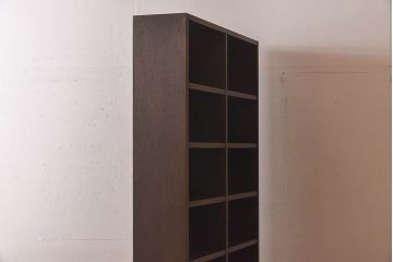 ヴィンテージ家具　ビンテージ　永田良介商店　深い色合いが上品な特注品の本棚(飾り棚、収納棚)