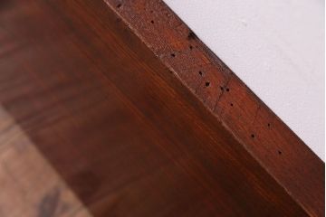 アンティーク雑貨　和製アンティーク　漆塗り　筆返し付き　上質な和を演出する一枚板(古材、棚板、材料)