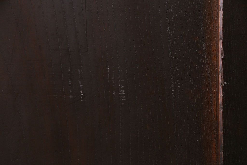 和製アンティーク　総ケヤキ一枚板　取っ手がアクセントの板戸(窓、建具)2枚セット