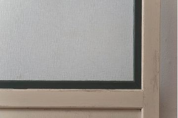 ペイント家具　昭和レトロな雰囲気溢れる当時物ガラス入りのドア(扉、建具)