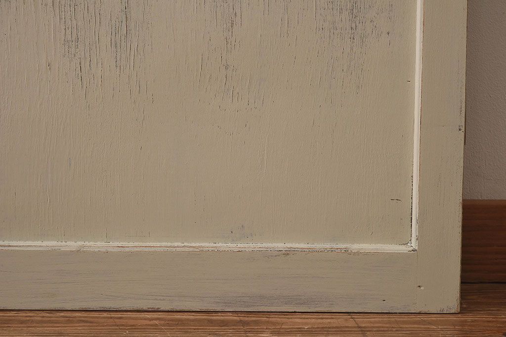 ペイント家具　昭和レトロな雰囲気溢れる当時物ガラス入りのドア(扉、建具)