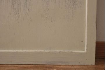 ペイント家具　昭和レトロな雰囲気溢れる当時物ガラス入りのドア(扉、建具)