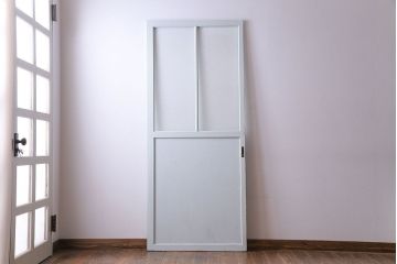 ペイント建具　シャビーな雰囲気が魅力的なダイヤガラス入りの引き戸1枚(ガラス戸、仕切り戸)