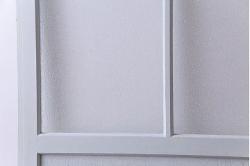 ペイント建具　シャビーな雰囲気が魅力的なダイヤガラス入りの引き戸1枚(ガラス戸、仕切り戸)